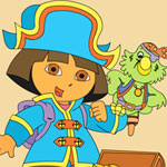 Dora the Pirate Online Coloring Game